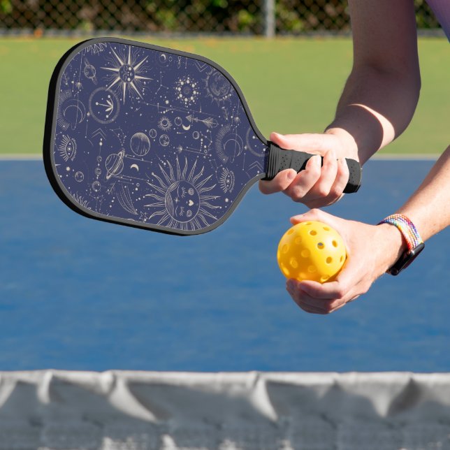 Navy Celestial Pattern   Pickleball Paddle (Insitu)