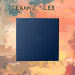 Navy Ceramic Tile<br><div class="desc">Navy ceramic tile in deep shade.  Great for bathrooms,  kitchen,  for decorative use,  and much more.</div>