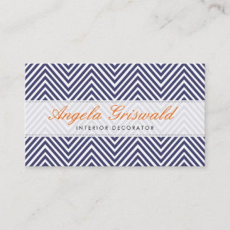 Navy Chevron Business Cards