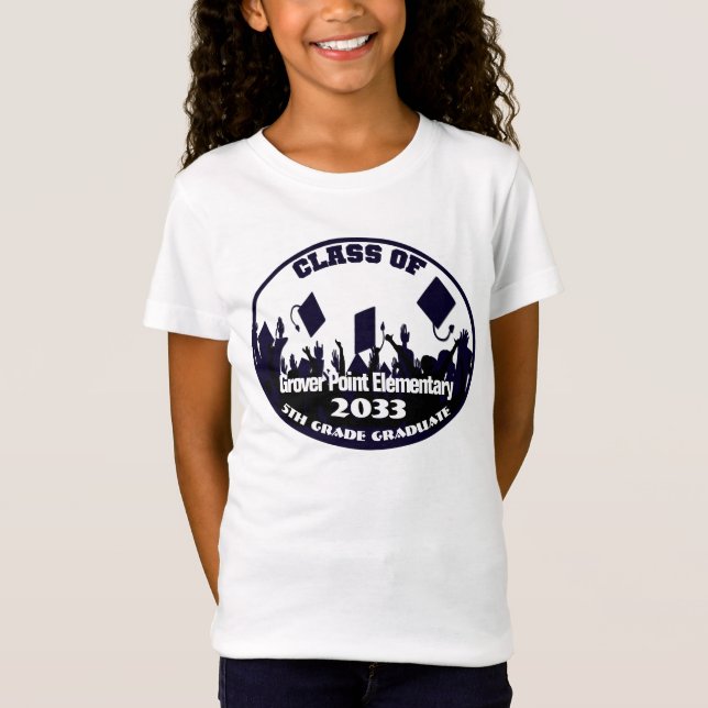 Navy Class of 2017  8th grade 2013 Grad T-Shirt (Front)