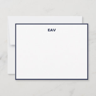 Navy Classic Mens Stationary Card