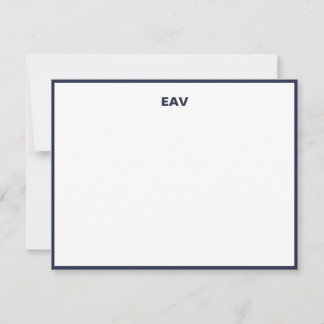Navy Classic Mens Stationary Card