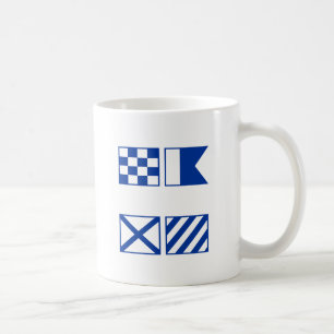 navy coffee mug