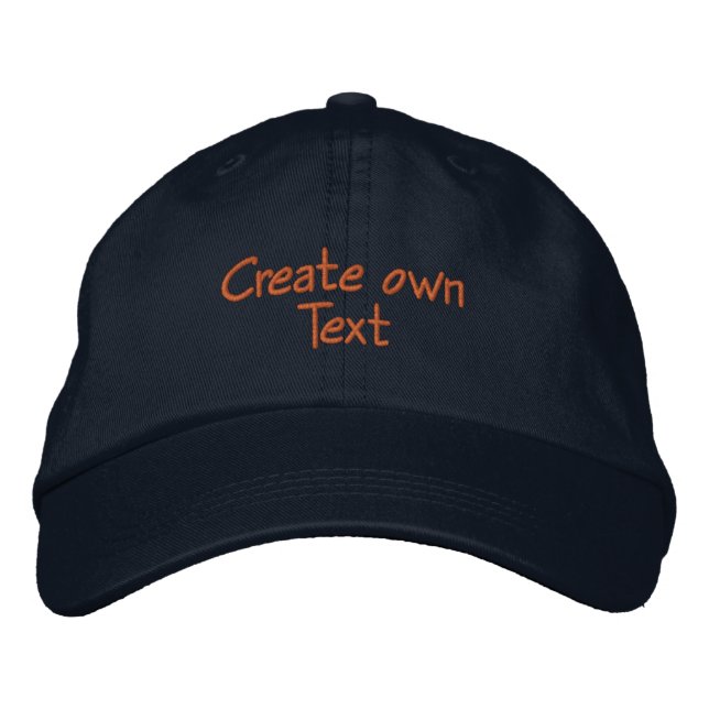 Navy Colour Elegant Fantastic Embroidered Hat (Front)