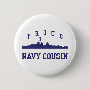 Navy Cousin 6 Cm Round Badge