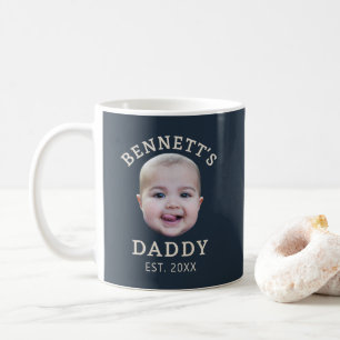 Navy Cream Custom Face Photo Keepsake Dad Mug
