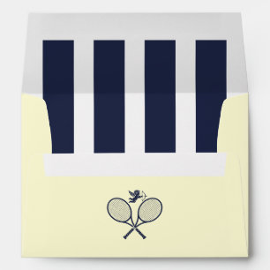 Navy & Cream Preppy Tennis Bridal Shower Envelope