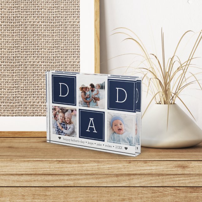 Navy | DAD Colorblock Collage Photo Block (Creator Uploaded)