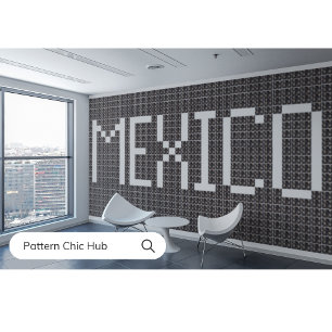 Navy Dark Blue Floral Sugar Skull Seamless Pattern Tile