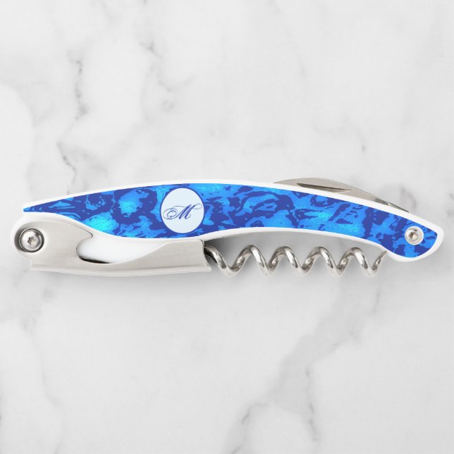 Navy Deep Customise Fresh Ocean Water Corkscrew (Front)