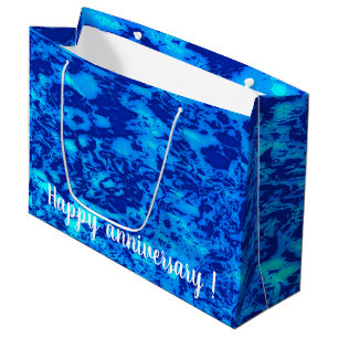 Navy Deep Customise Fresh Ocean Water Large Gift Bag