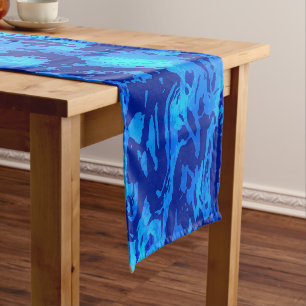 Navy Deep Customise Fresh Ocean Water Long Table Runner