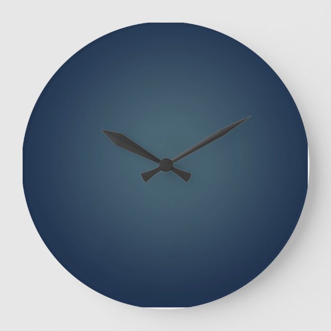 Navy deep dark saturated intense midnight large clock (Front)