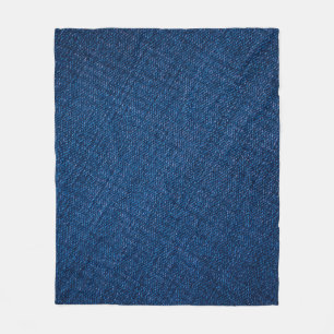 Navy denim jeans texture fleece blanket