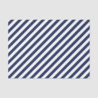 Navy Diagonal Stripes Tissue Paper