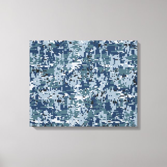 Navy  Digital Camo Camouflage Decor (Front)