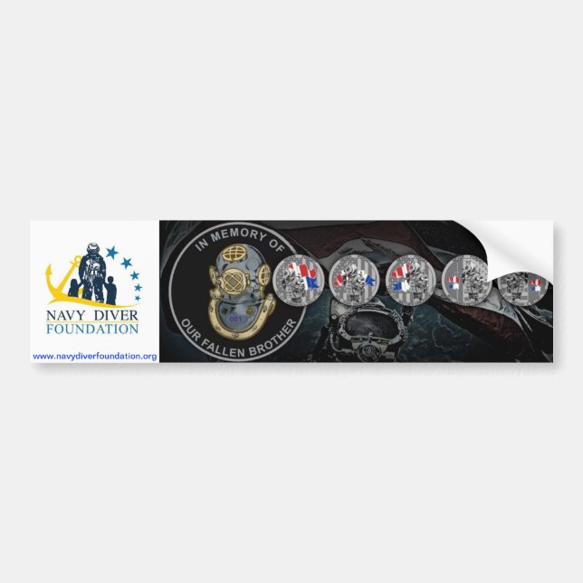 Navy Diver Foundation Bumper Sticker (Front)