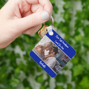Navy Drive Safe Photo Gift To Husband Boyfriend  Key Ring