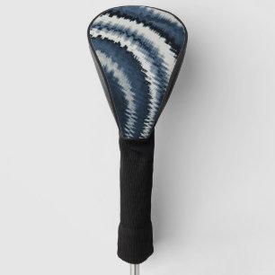 Navy Earth Toned Blue Abstract Pattern Golf Head Cover