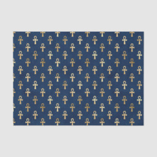 Navy Egyptian Ankh Tissue Paper