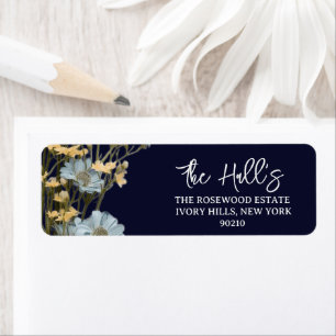 Navy Elegant Floral Wedding 