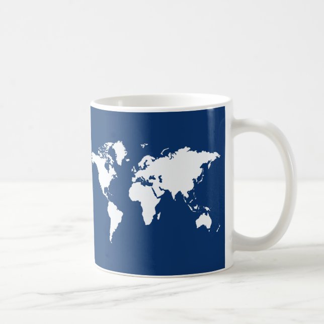 Navy Elegant World Coffee Mug (Right)