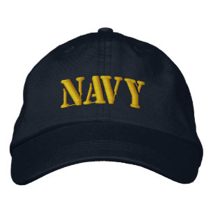NAVY EMBROIDERED HAT