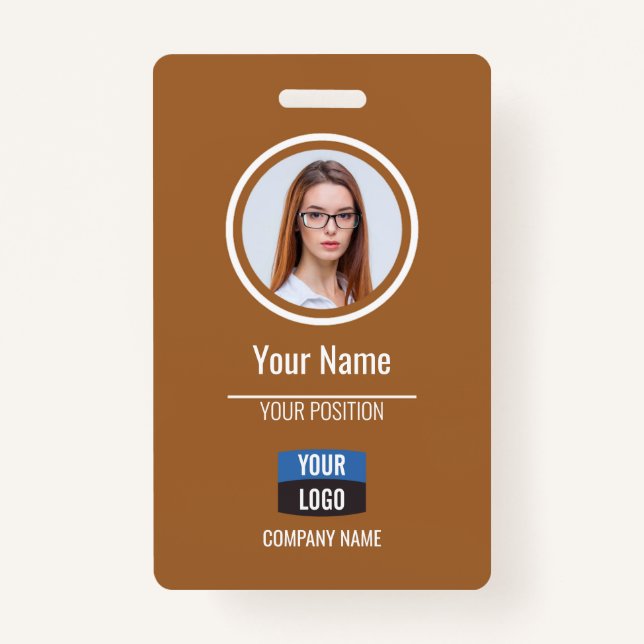 Navy - Employee Photo ID Company Security Badge ID Badge (Front)