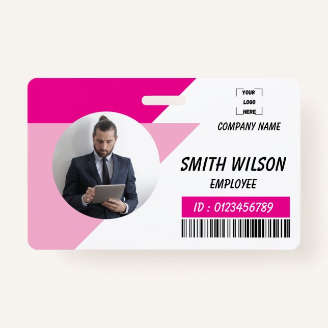 Navy | Employee Photo ID Company Security Badge ID Badge (Front)