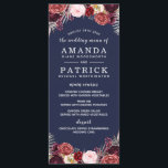 Navy Fall Marsala Blush Peony Wedding Menu Cards<br><div class="desc">Navy Fall Marsala Blush Peony Wedding Menu Cards - feature a navy blue background with various peonies,  roses,  and other floral elements in shades of Marsala,  burgundy,  blue pink,  grey and more. See the matching collection on this page to complete the look for your event.</div>