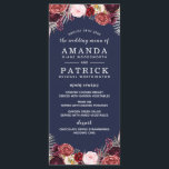 Navy Fall Marsala Blush Peony Wedding Menu Cards<br><div class="desc">Navy Fall Marsala Blush Peony Wedding Menu Cards - feature a navy blue background with various peonies,  roses,  and other floral elements in shades of Marsala,  burgundy,  blue pink,  grey and more. See the matching collection on this page to complete the look for your event.</div>