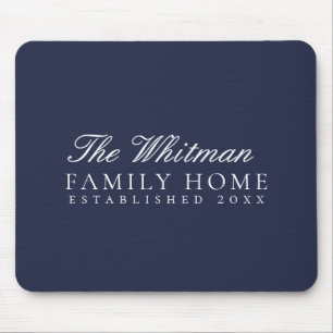 Navy Family Home Mouse Mat