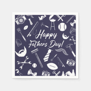 Navy Father's Day  Napkin