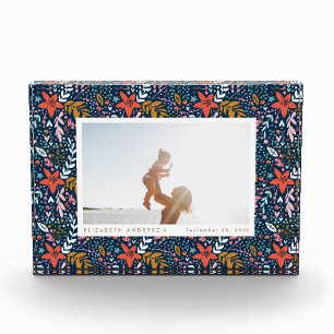 Navy Festive Pretty Holiday Christmas Photo Block