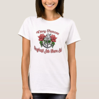 Navy Fiancee rose anchor T-Shirt