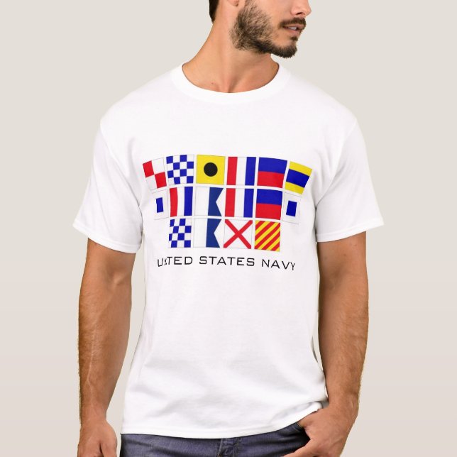 Navy Flags T-Shirt (Front)