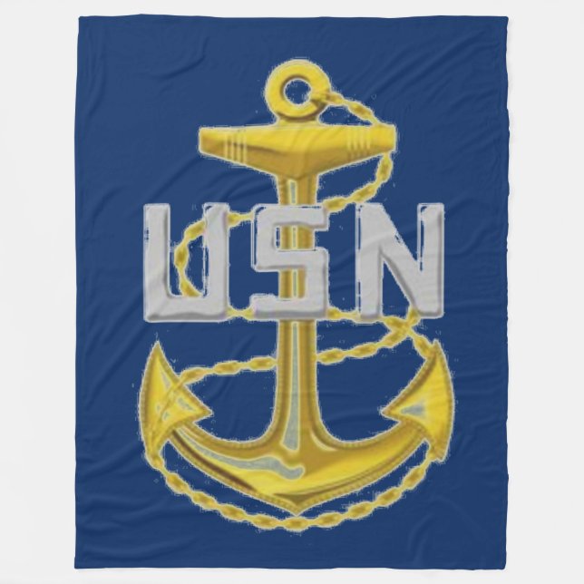 NAVY FLEECE BLANKET (Front)