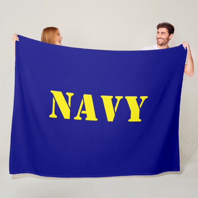 NAVY FLEECE BLANKET (In Situ)