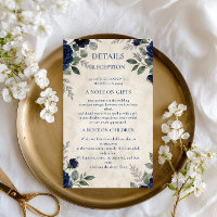 Navy Floral Elegan