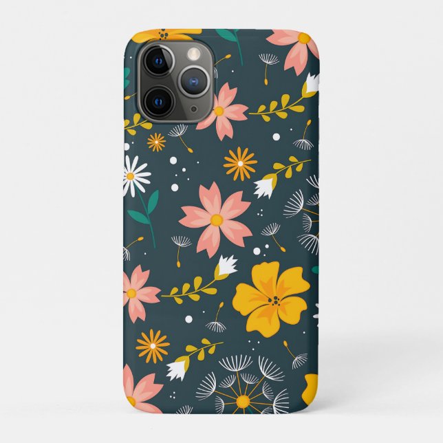 Navy Floral Garden Whimsical Spring Pattern Case-Mate iPhone Case (Back)