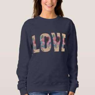 Navy Floral Love Sweatshirt