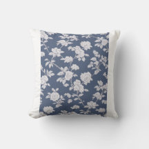 Navy Floral pillow