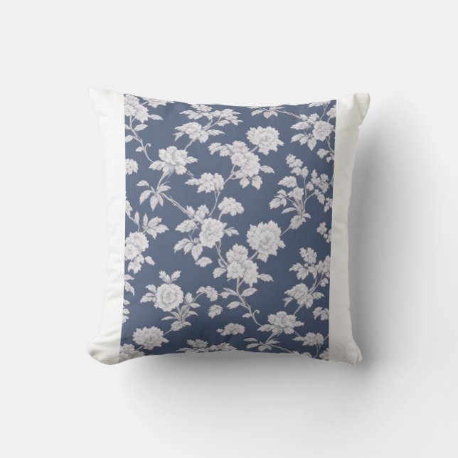 Navy Floral pillow (Front)
