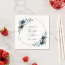 Navy Flowers, Blue Flowers, Boho, Bridal Shower