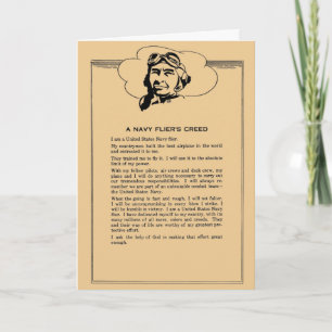 Navy Flyers Creed  Card
