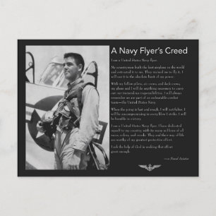 Navy Flyer's Creed Postcard