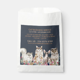 Navy Gift Cat Sitter Service Pet Groomer Favour Bags