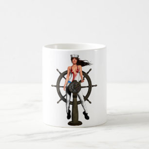 Navy Girl Coffee Mug
