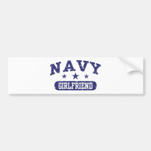 Navy Girlfriend Bumper Sticker