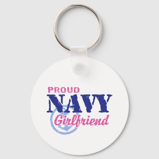 Navy Girlfriend Key Ring (Front)